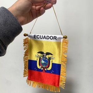 Ecuador window hanging flag banners with suction